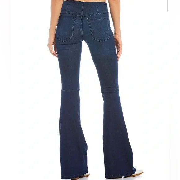 NWT Free People Gummy Pull-On Dark Blue Wash F Black - Picture 3 of 5